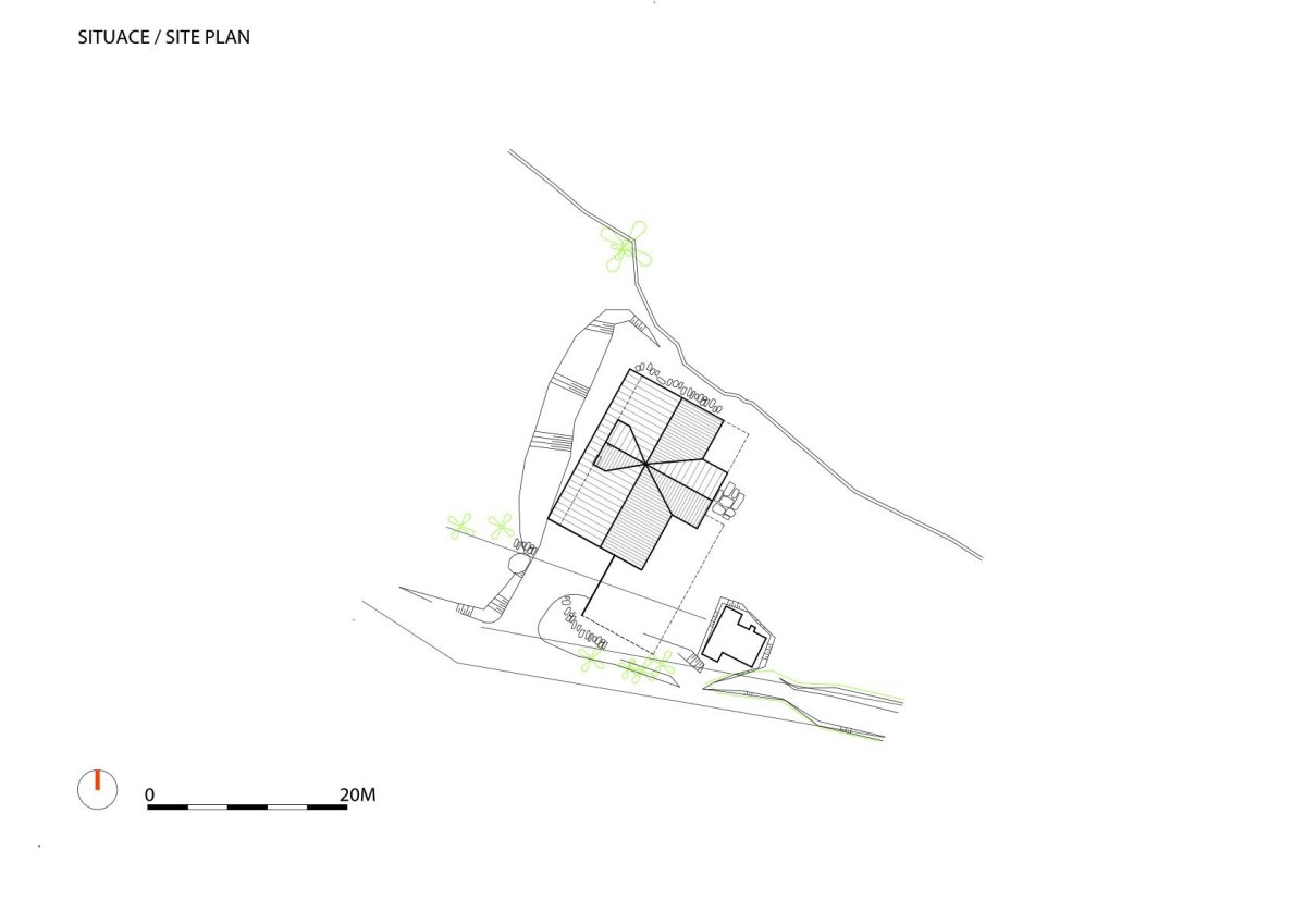 Situace (Chalupa Wunderbaude, A1Architects)