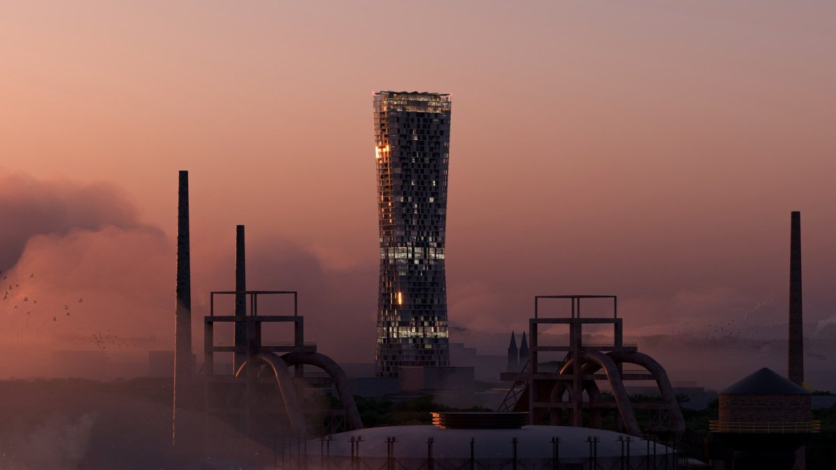 Návrh mrakodrapu Ostrava Tower z dílny studia Chybík+Krištof