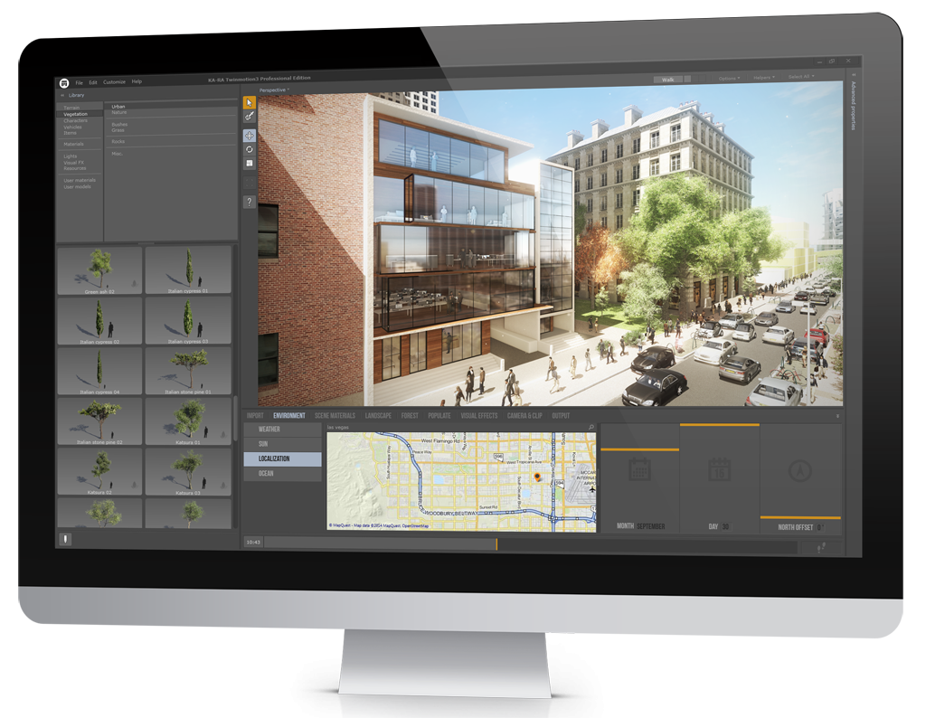 Obr. 3: Twinmotion 2015, Interface - foto