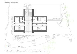 Půdorys 2.NP (Chalupa Wunderbaude, A1Architects)