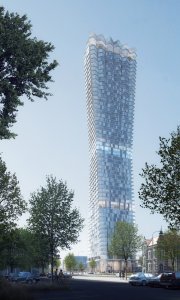 Návrh mrakodrapu Ostrava Tower z dílny studia Chybík+Krištof