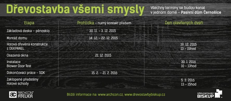 Dřevostavby všemi smysly, harmonogram akce - foto