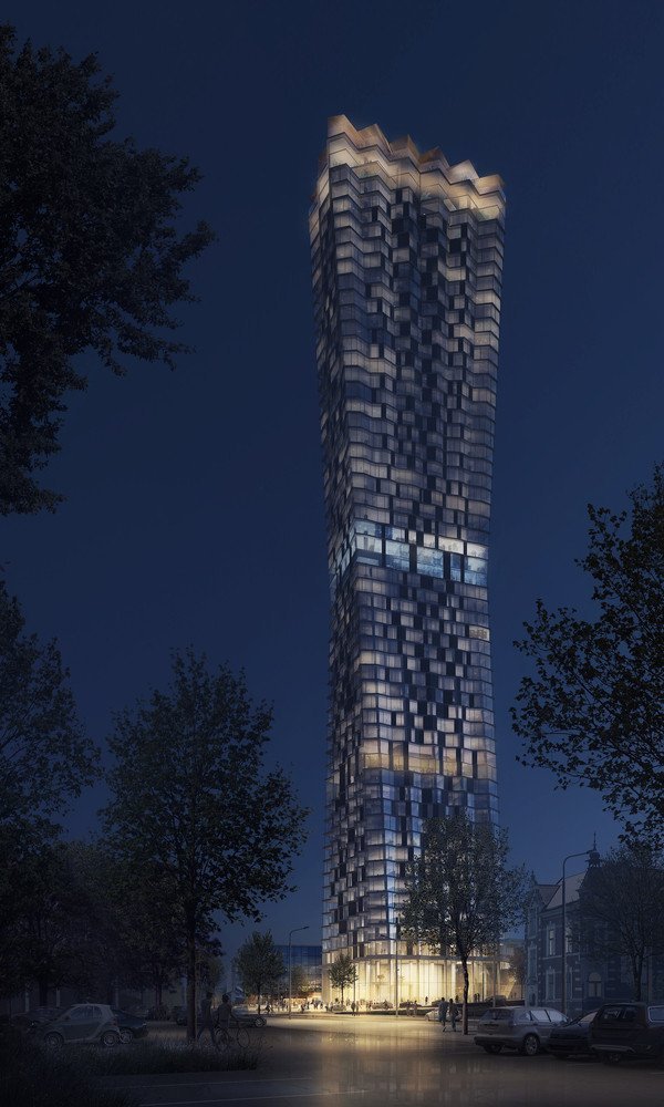 Návrh mrakodrapu Ostrava Tower z dílny studia Chybík+Krištof