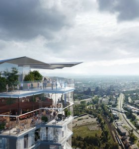 Návrh mrakodrapu Ostrava Tower z dílny studia Chybík+Krištof