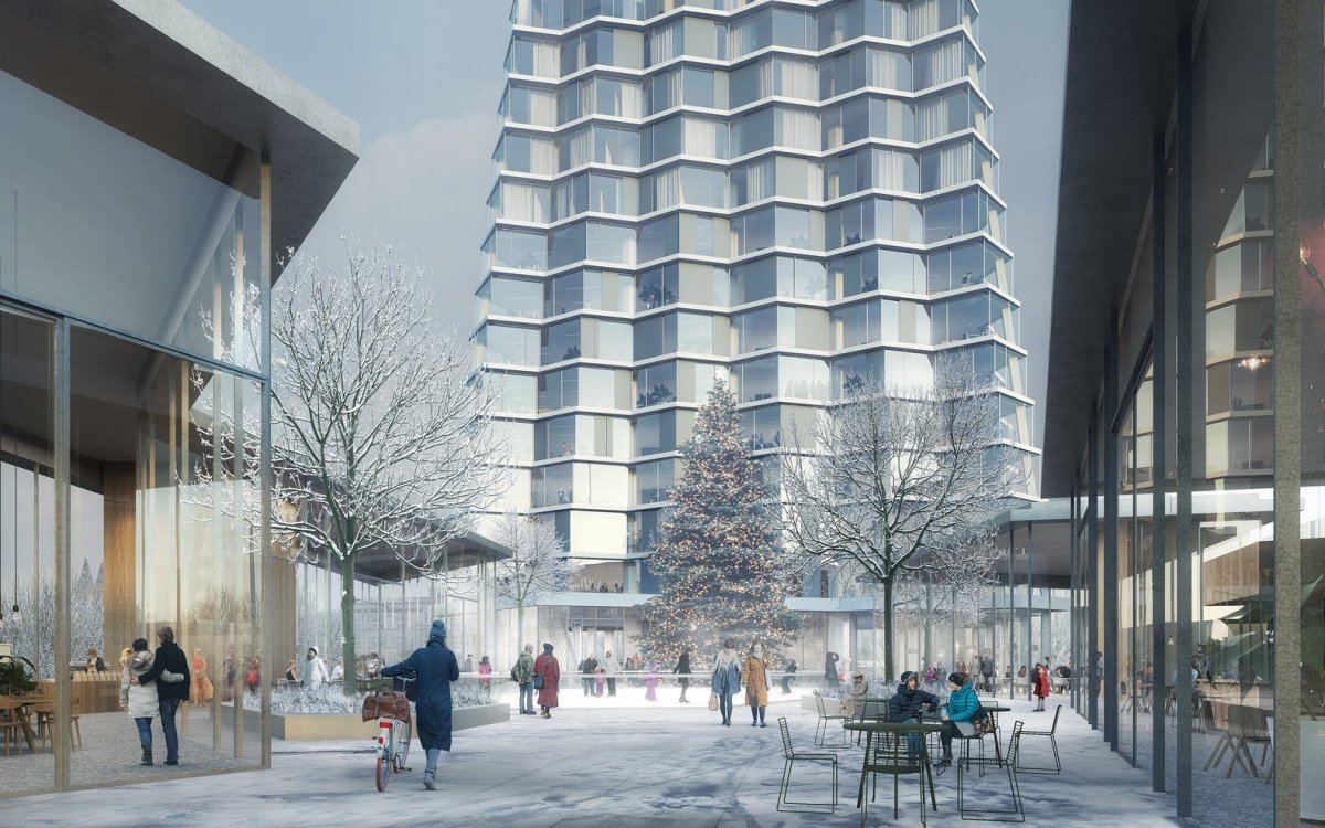 Návrh mrakodrapu Ostrava Tower z dílny studia Chybík+Krištof