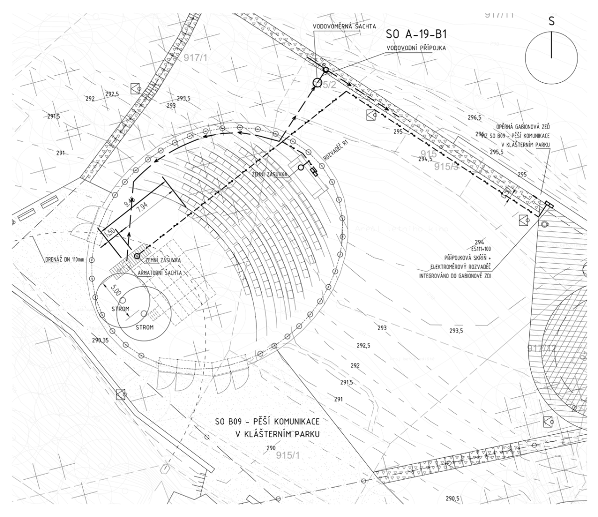 třiarchitekti, Letní scéna AmFík, situace – foto