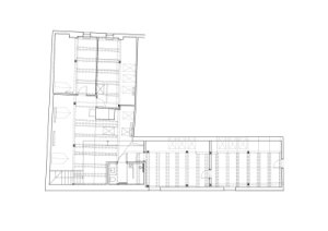 Půdorys - původní stav (Chalupa na Vysočině; Plus One Architects)