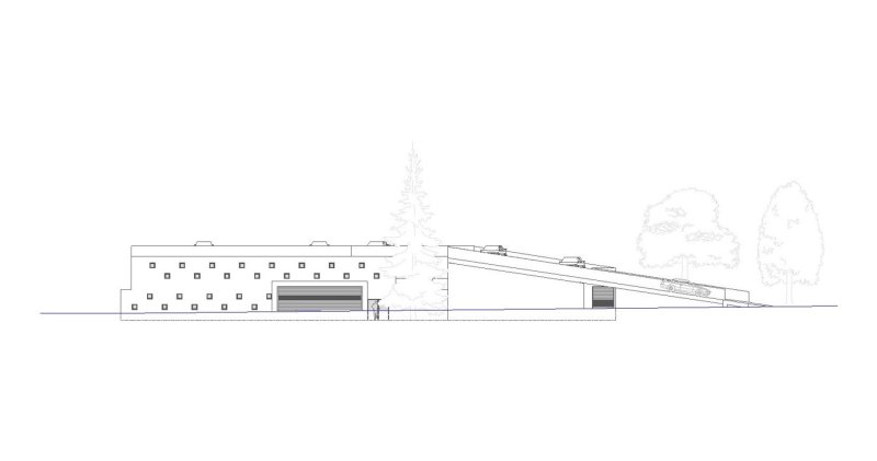 Administrativní budova ve Strančicích, severní pohled, Architektura s.r.o.