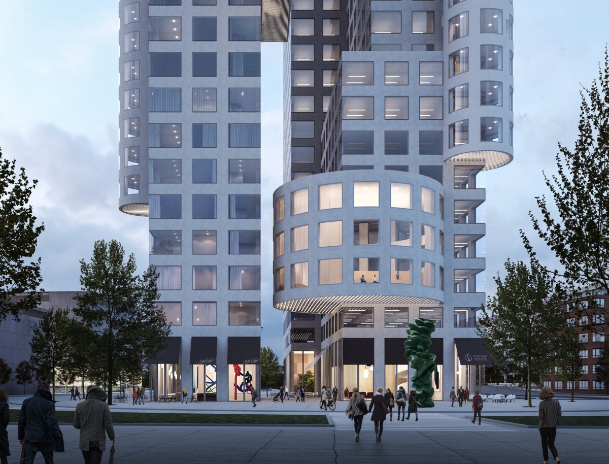 Původně architekti vypracovali návrh 2 věží o 60 patrech