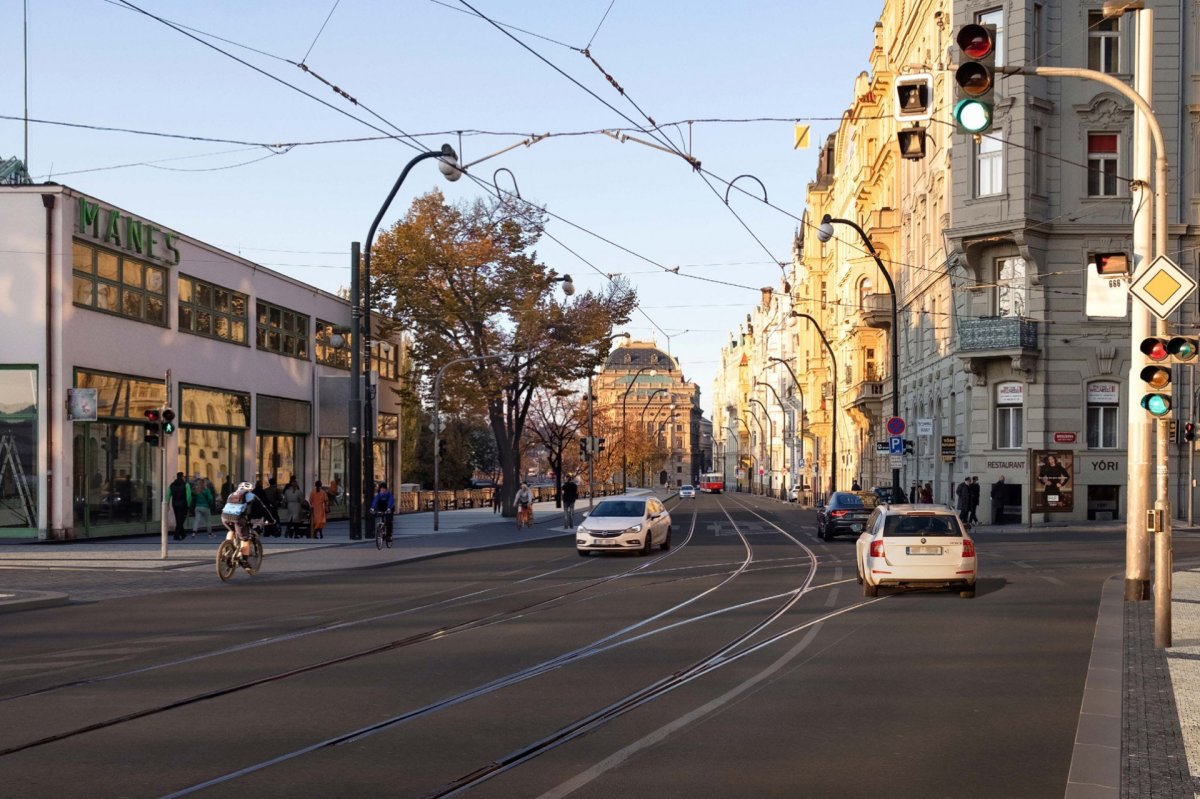 Projekt řeší úpravu nábřeží od Mánesu po Klementinum.