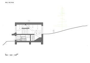 Řez (Chalupa Wunderbaude, A1Architects)