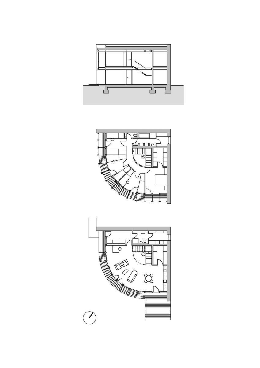 Stempel & Tesař architekti, Dům, který se otevírá slunci: Výkresy