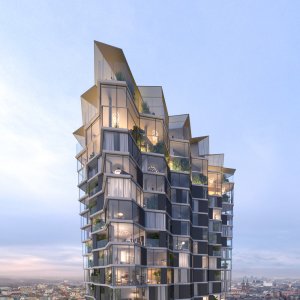 Návrh mrakodrapu Ostrava Tower z dílny studia Chybík+Krištof