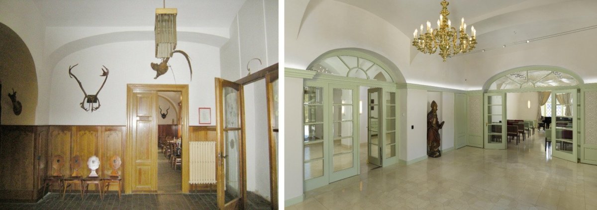Revitalizace zámeckého areálu Návarov, stav před a po revitalizaci, M3M